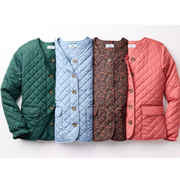 Croft & Barrow® Quilted Snap-Front Jacket Plus Size 1X Dark Pink  NWT - Picture 2 of 4